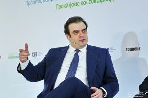 Ο Κυριάκος Πιερρακάκης, Υπουργός Εθνικής Οικονομίας και Οικονομικών, σε ομιλία
