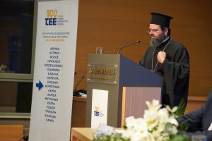Φωτογραφία του Δημάρχου Κομοτηνής Ιωάννη Γκαράνη κατά τη διάρκεια ομιλίας