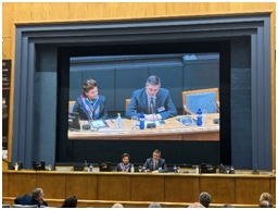 Η Πρόεδρος του Διεθνούς Συνεδρίου, Καθ. Α. Μοροπούλου, και ο Υφυπουργός Ανάπτυξης και Επενδύσεων, κος Χρίστος Δήμας