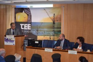 Φωτογραφία από την ημερίδα με τον Πρόεδρο του Επιστημονικού Τεχνικού Επιμελητηρίου Κύπρου, κ. Στέλιο Αχνιώτη