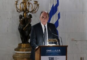 Γιώργος Σταθάκης, Υπουργός Περιβάλλοντος και Ενέργειας, κατά την ομιλία του στην εκδήλωση «ONEclickL.I.S.» στην Παλιά Βουλή